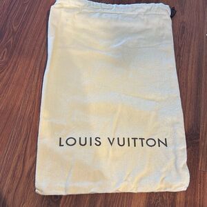 Louis Vuitton dust bag 9x 14 brown drawstring